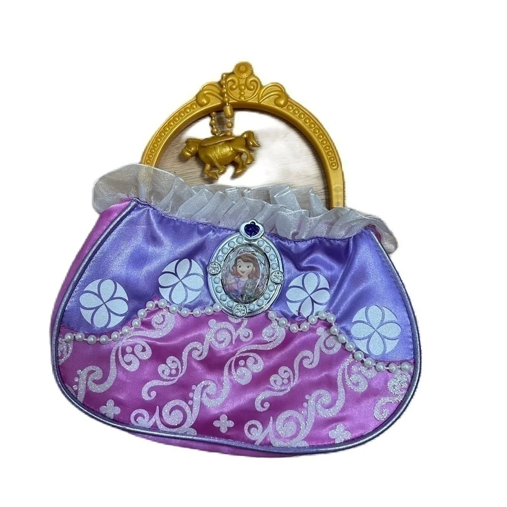 Disney Sofia the First Singing Purse Kids Toy Button Pink Purple